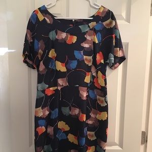 Banana Republic knee-length navy floral dress s.10